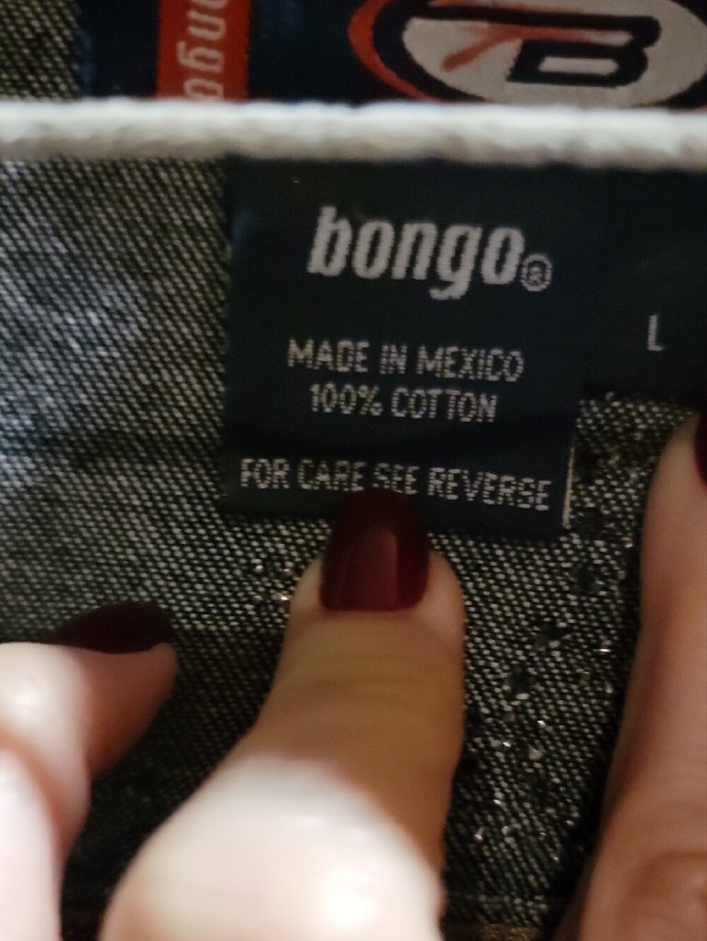 Y2k BONGO Blue Denim Jacket with Stud Detailing - Picture 4 of 4